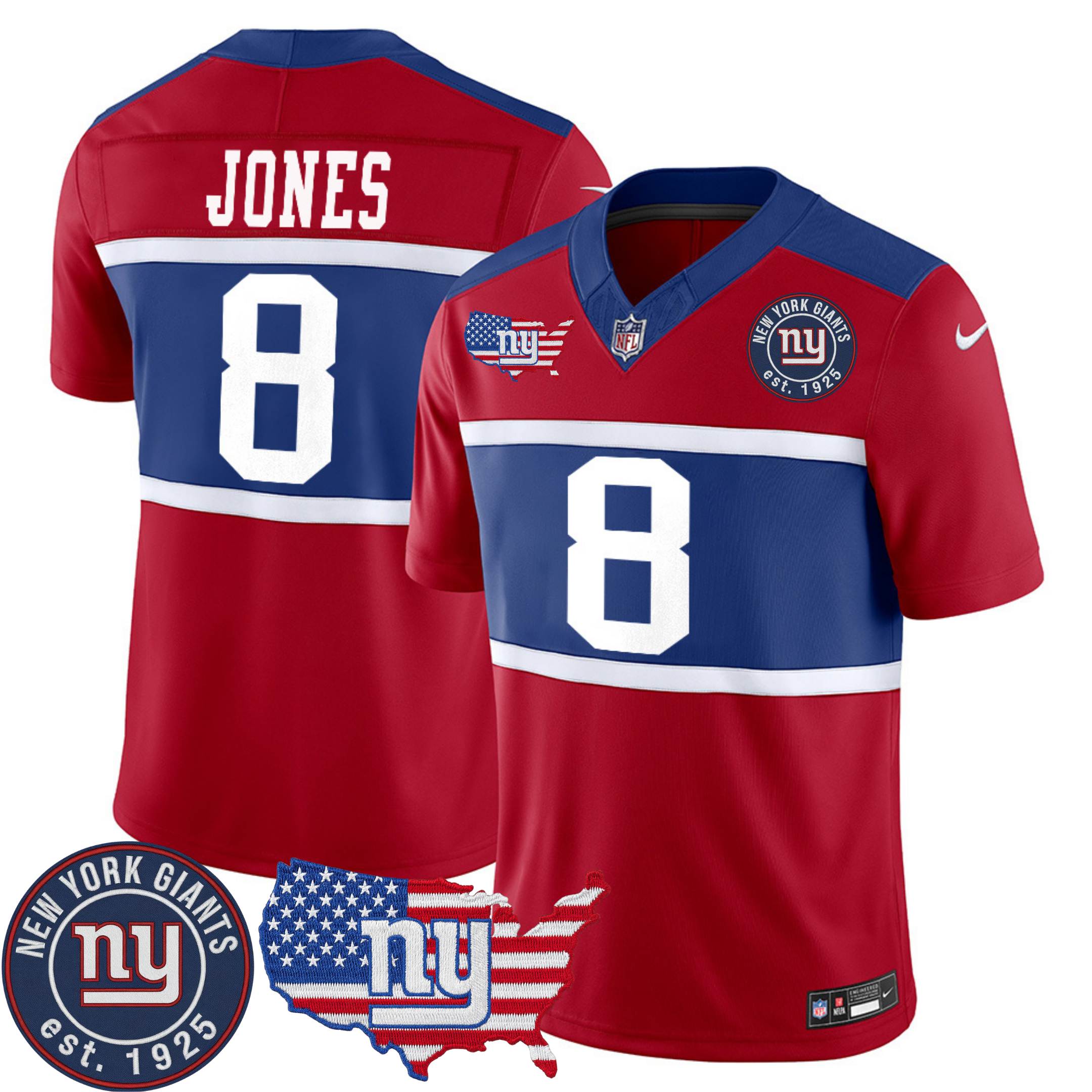New York Giants Patch Vapor Jersey – All Stitched | NFL Jersey New York Giants Patch Vapor Jersey – All Stitched | NFL Jersey