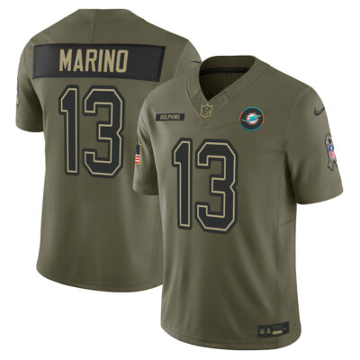 Miami Dolphins Olive 2025 Salute to Service Retired Limited Jersey - All Stitched - Limited Jersey | NFL Jersey