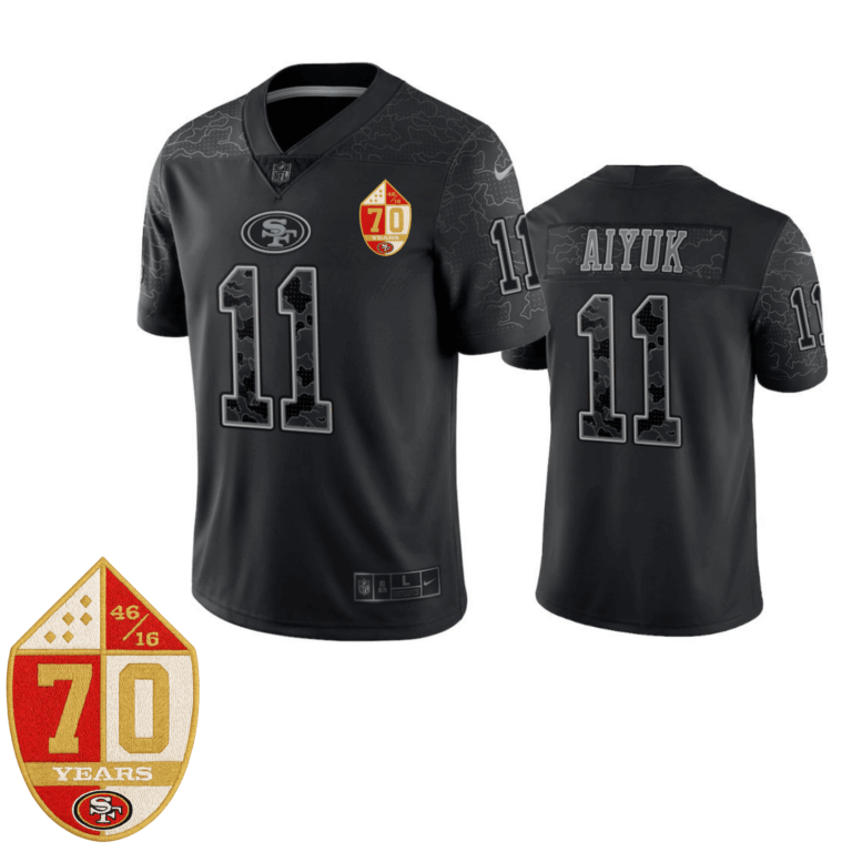 San Francisco 49ers RFLCTV Black Limited Jersey – All Stitched | NFL Jersey
