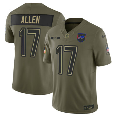Men's Buffalo Bills Olive 2025 Salute to Service Limited Jersey - All Stitched - Limited Jersey | NFL Jersey