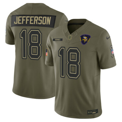 Minnesota Vikings Olive 2025 Salute to Service Limited Jersey - All Stitched - Limited Jersey | NFL Jersey
