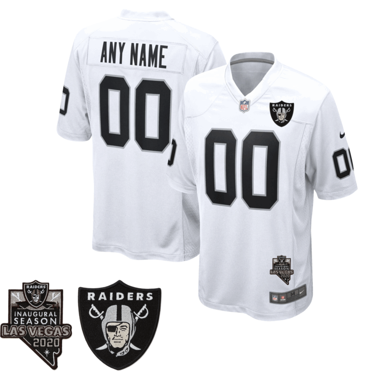 Las Vegas Raiders Custom Game Jersey Las Vegas Raider 2020 Patch - All Stitched | NFL Jersey