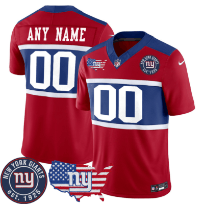 NYG New York USA Patch Commemorative Custom Vapor Jersey – All Stitched | NFL Jersey