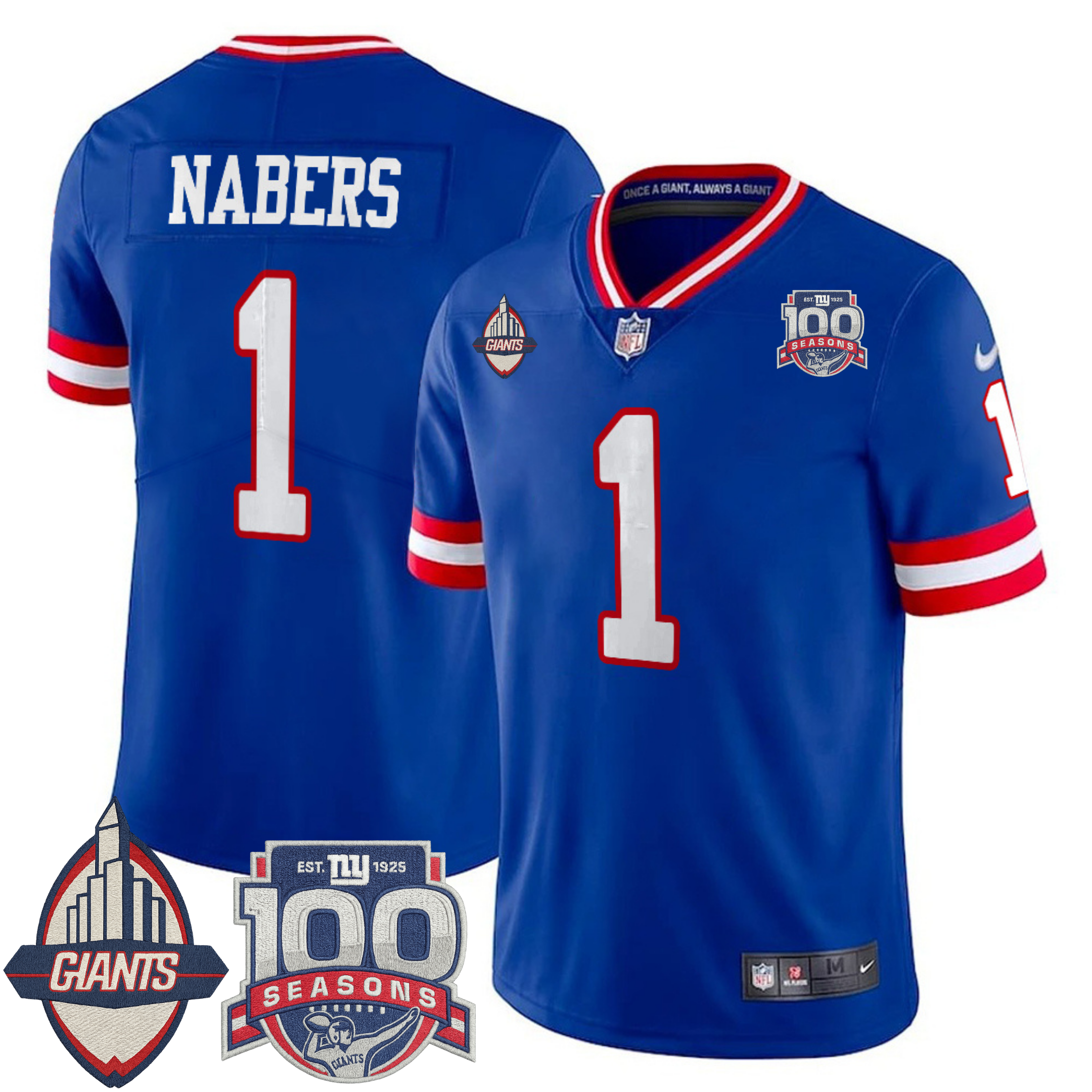 New York Giants Century Patch Commemorative Vapor Jersey – All Stitched | NFL Jersey New York Giants Century Patch Commemorative Vapor Jersey – All Stitched | NFL Jersey