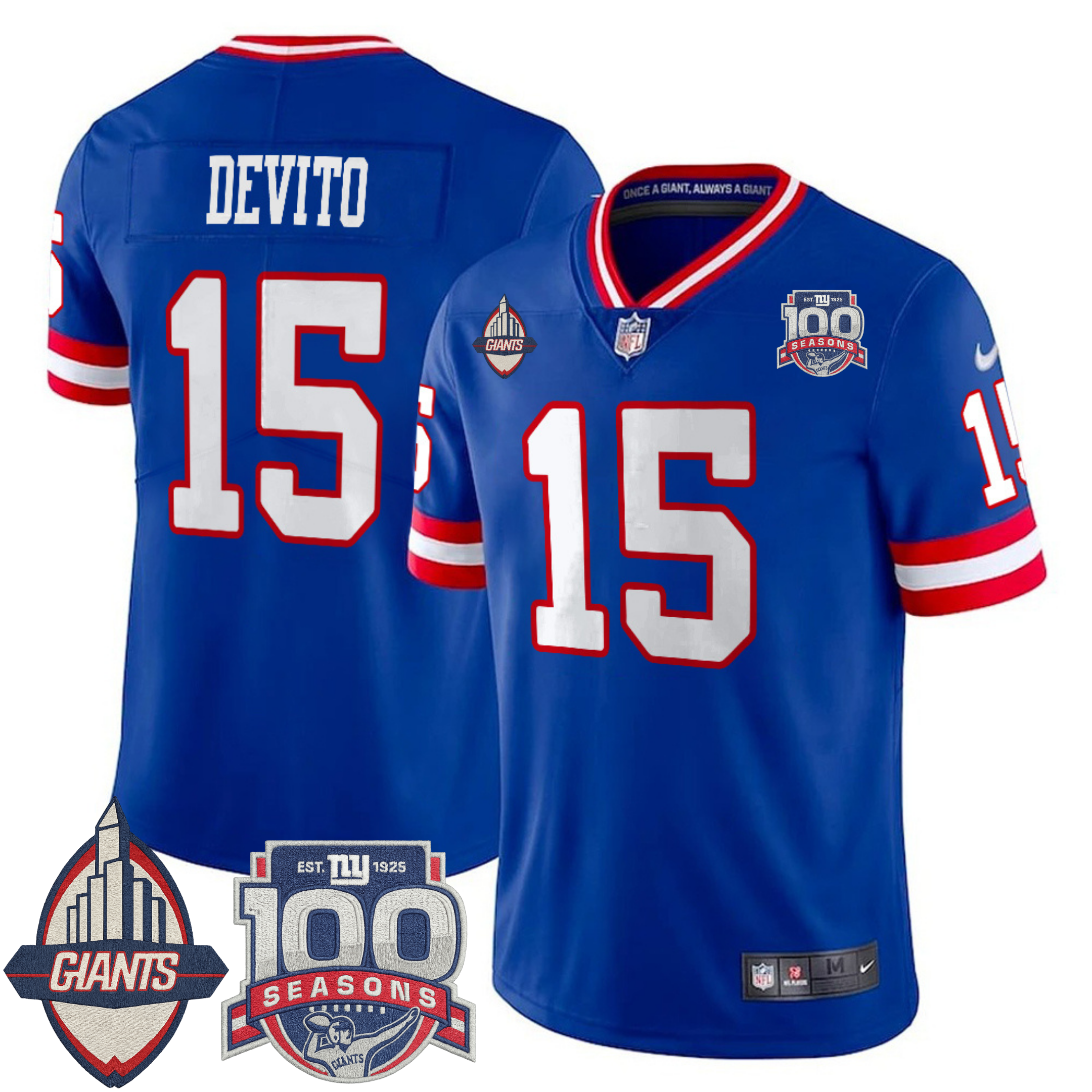 New York Giants Century Patch Commemorative Vapor Jersey – All Stitched | NFL Jersey New York Giants Century Patch Commemorative Vapor Jersey – All Stitched | NFL Jersey