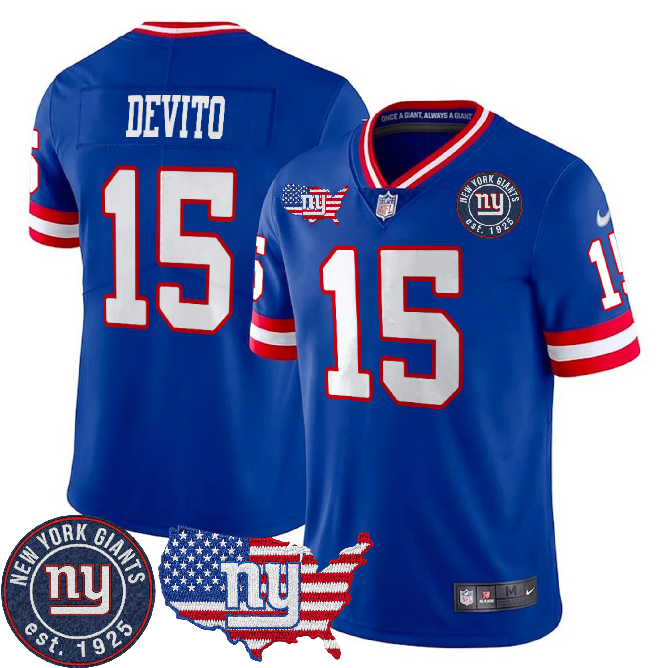 New York Giants Patch Vapor Jersey – All Stitched | NFL Jersey New York Giants Patch Vapor Jersey – All Stitched | NFL Jersey