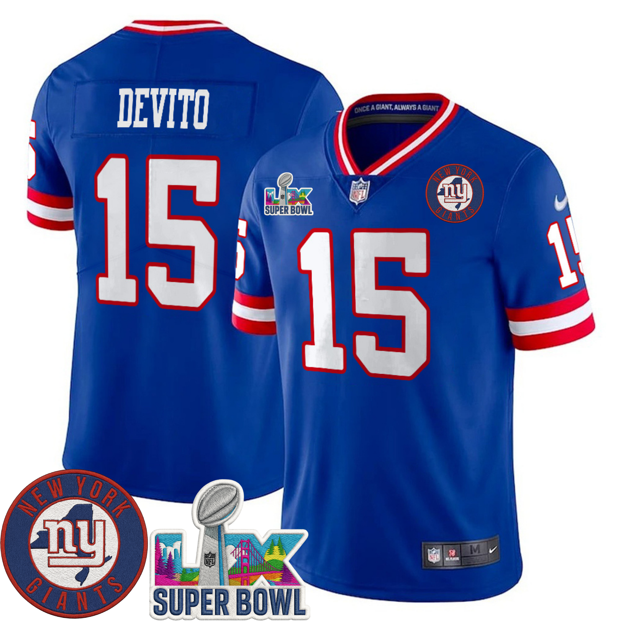 New York Giants NYG LIX Super Bowl Patch Vapor Jersey – All Stitched | NFL Jersey New York Giants NYG LIX Super Bowl Patch Vapor Jersey – All Stitched | NFL Jersey
