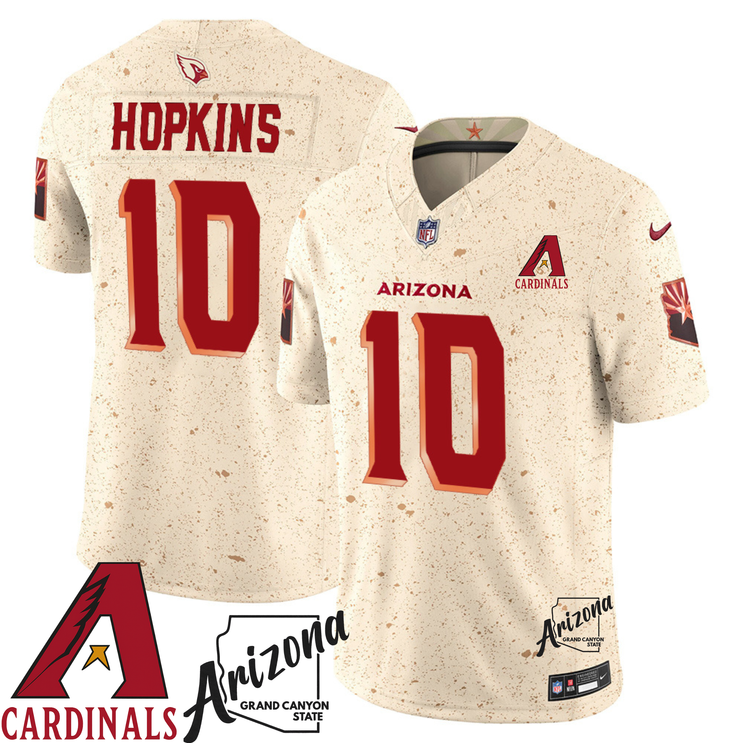 Arizona Cardinals Natural 2025 Rivalries State Patch Collection Custom Limited Jersey - All Stitched - Limited Jersey | NFL Jersey Arizona Cardinals Natural 2025 Rivalries State Patch Collection Custom Limited Jersey - All Stitched - Limited Jersey | NFL Jersey