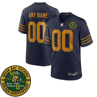 Green Bay Packers 50 Year Aniversary Custom jersey – All Stitched | NFL Jersey Green Bay Packers 50 Year Aniversary Custom jersey – All Stitched | NFL Jersey