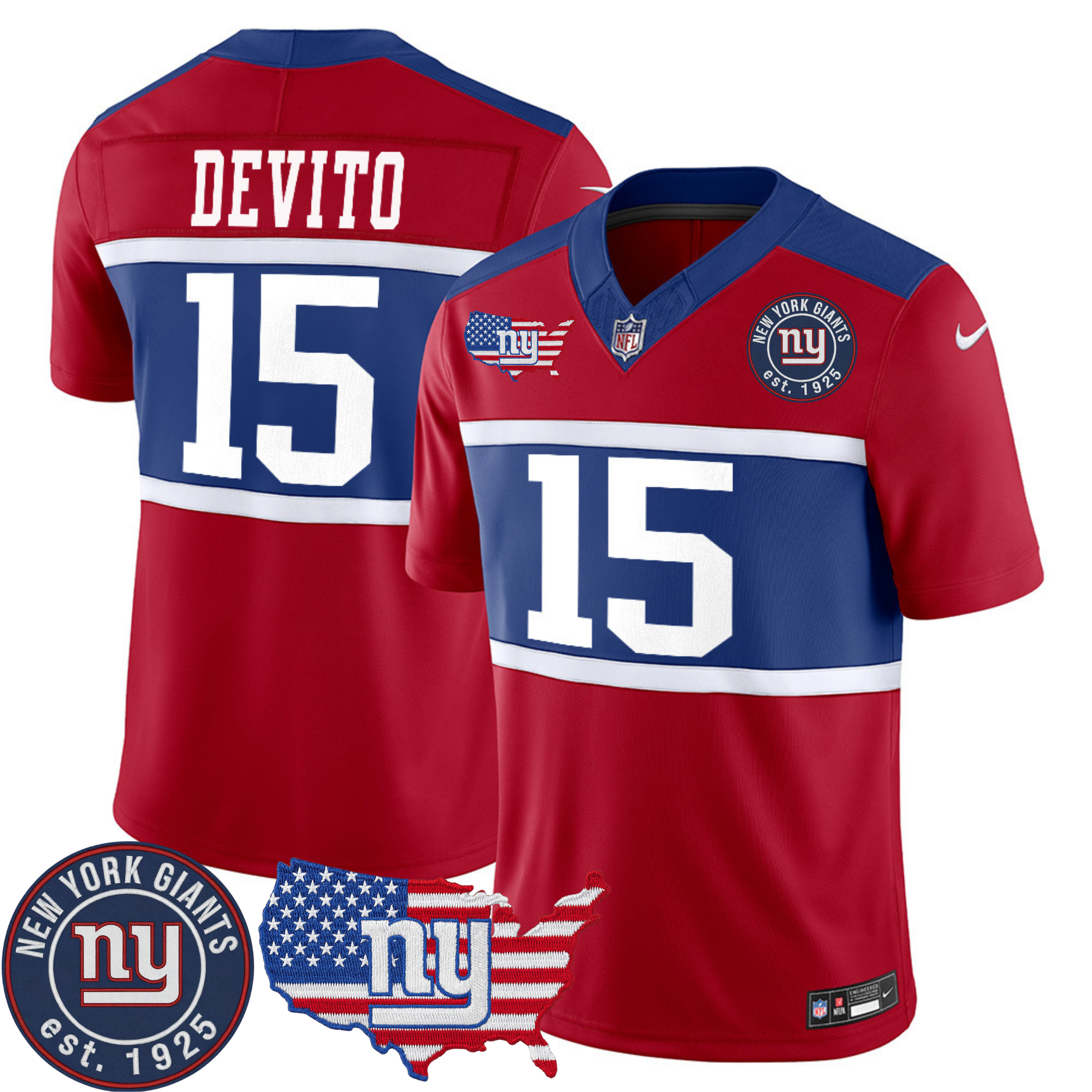 New York Giants Patch Vapor Jersey – All Stitched | NFL Jersey New York Giants Patch Vapor Jersey – All Stitched | NFL Jersey