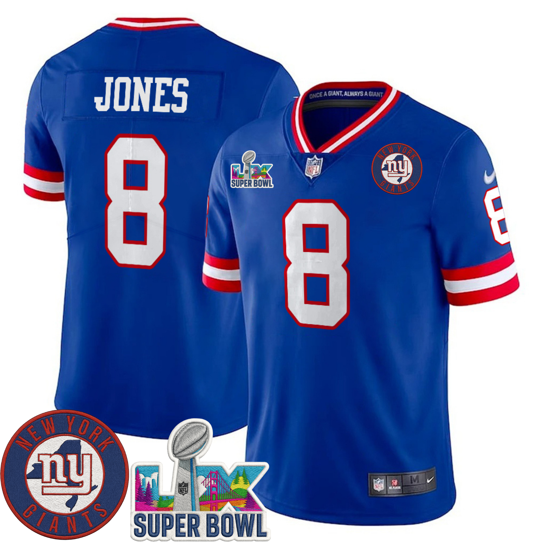 New York Giants NYG LIX Super Bowl Patch Vapor Jersey – All Stitched | NFL Jersey New York Giants NYG LIX Super Bowl Patch Vapor Jersey – All Stitched | NFL Jersey