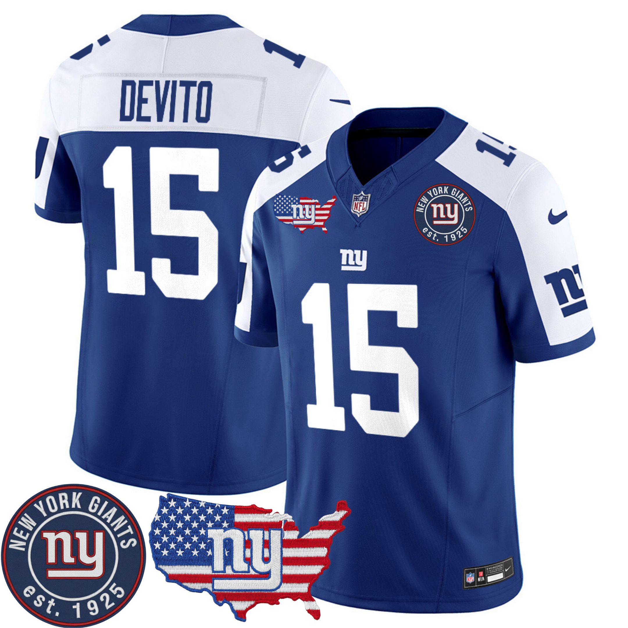 New York Giants Patch Vapor Jersey – All Stitched | NFL Jersey New York Giants Patch Vapor Jersey – All Stitched | NFL Jersey