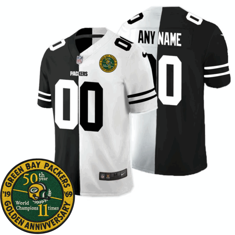 Green Bay Packers 50 Year Aniversary Custom jersey – All Stitched | NFL Jersey