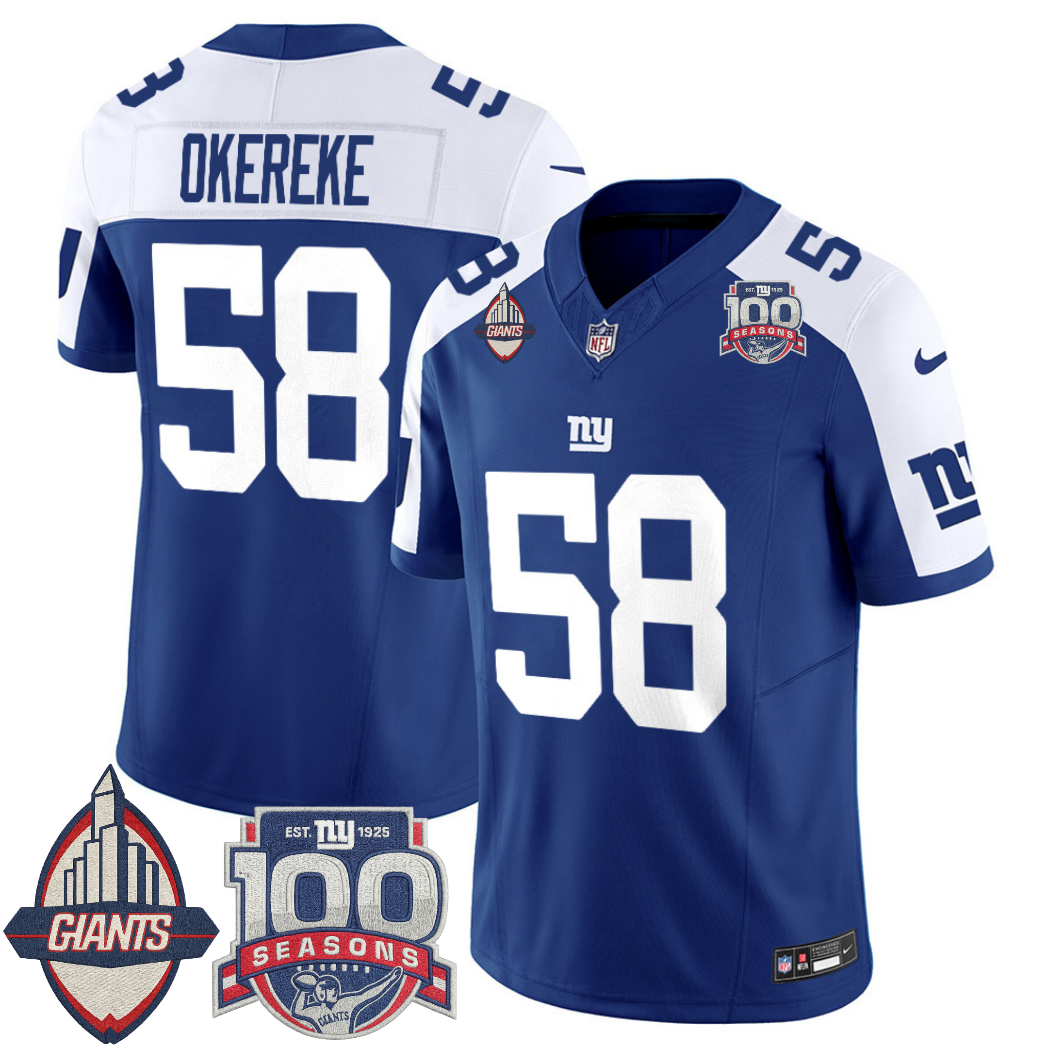 New York Giants Century Patch Commemorative Vapor Jersey – All Stitched | NFL Jersey New York Giants Century Patch Commemorative Vapor Jersey – All Stitched | NFL Jersey