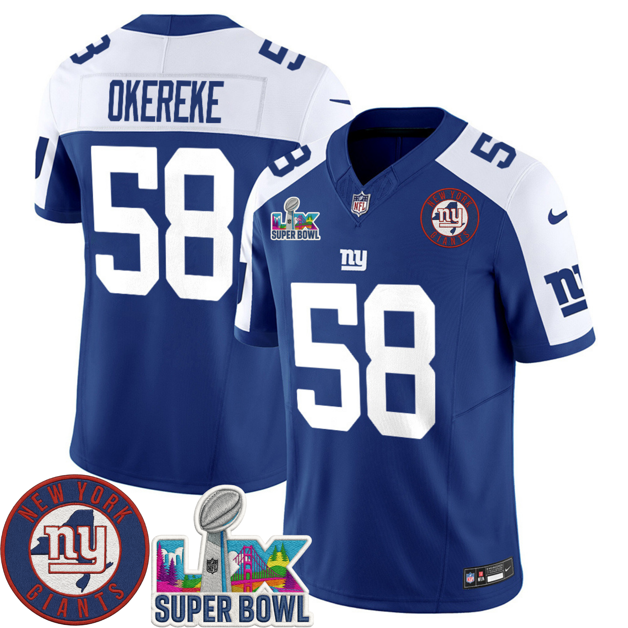 New York Giants NYG LIX Super Bowl Patch Vapor Jersey – All Stitched | NFL Jersey New York Giants NYG LIX Super Bowl Patch Vapor Jersey – All Stitched | NFL Jersey