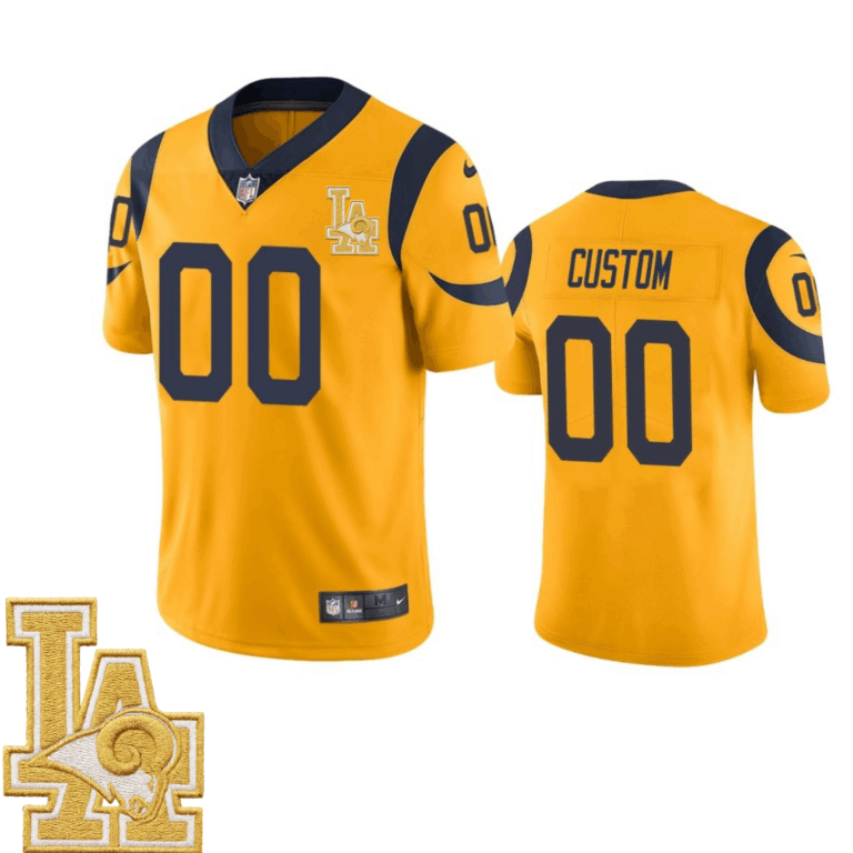 Los Angeles Rams L.A Patch Custom Jersey - All Stitched | NFL Jersey