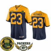 Green Bay Packers Navy 100th Season Throwback Jersey – All Stitched | NFL Jersey