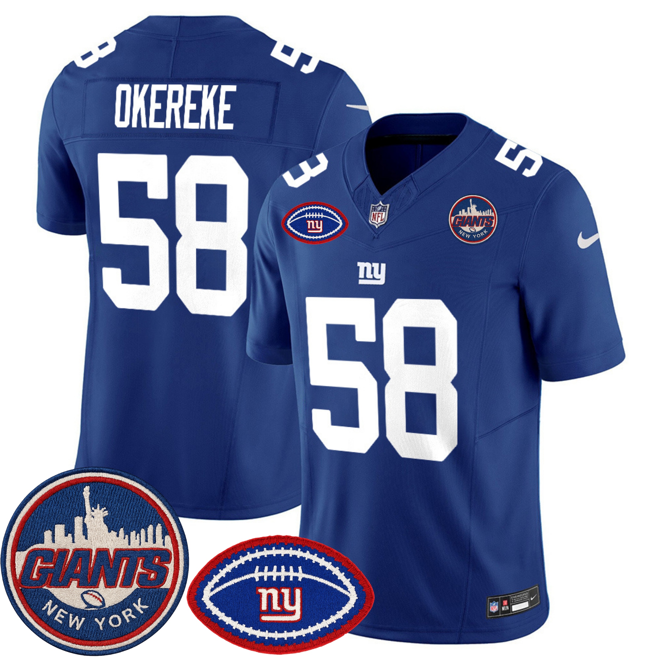 New York Giants NY Patch Commemorative Vapor Jersey – All Stitched | NFL Jersey New York Giants NY Patch Commemorative Vapor Jersey – All Stitched | NFL Jersey