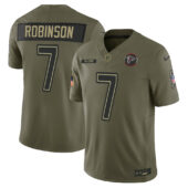 Men's Atlanta Falcons Olive 2025 Salute to Service Limited Jersey - All Stitched - Limited Jersey | NFL Jersey
