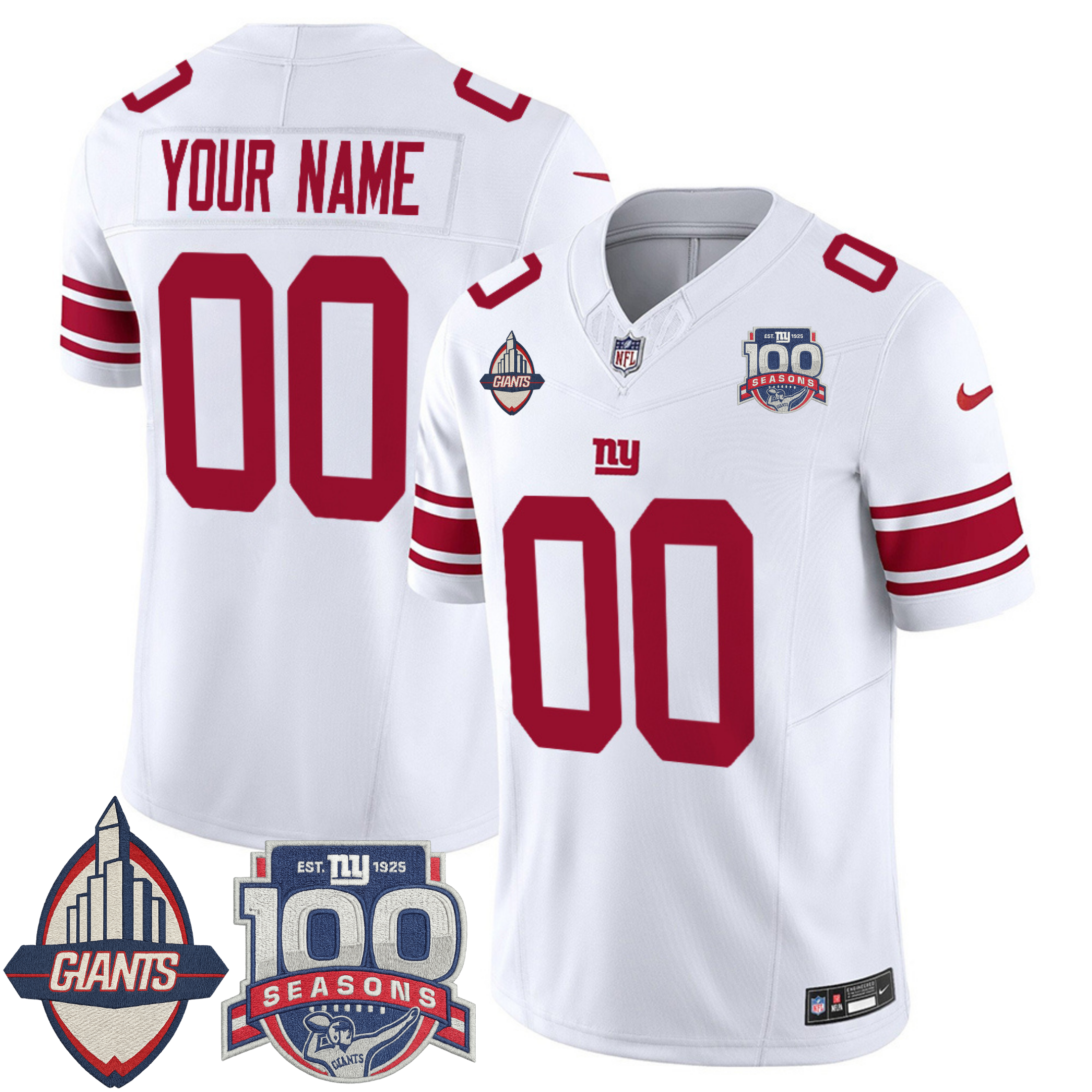 New York Giants Century Patch Commemorative Custom Vapor Jersey – All Stitched | NFL Jersey New York Giants Century Patch Commemorative Custom Vapor Jersey – All Stitched | NFL Jersey