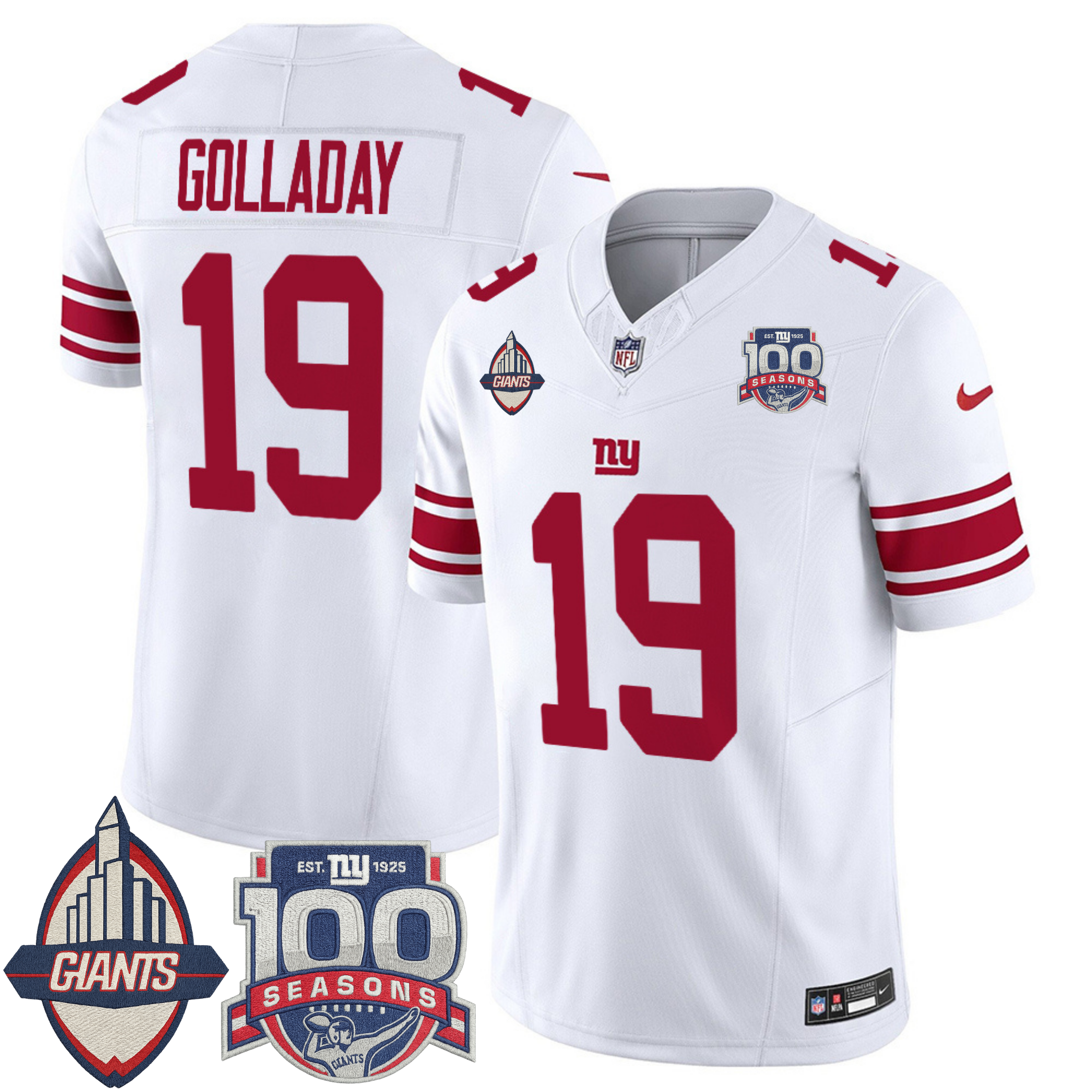 New York Giants Century Patch Commemorative Vapor Jersey – All Stitched | NFL Jersey New York Giants Century Patch Commemorative Vapor Jersey – All Stitched | NFL Jersey