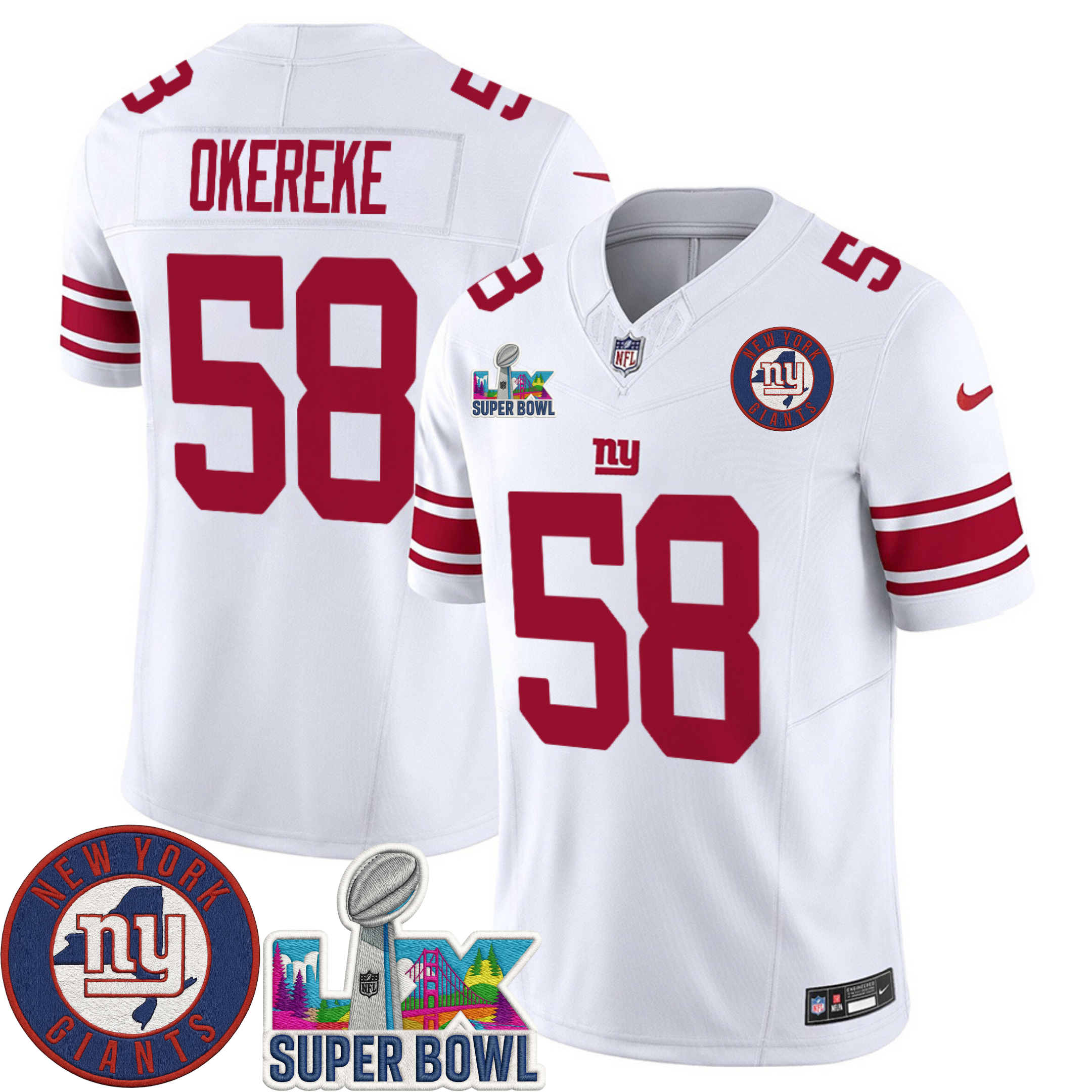 New York Giants NYG LIX Super Bowl Patch Vapor Jersey – All Stitched | NFL Jersey New York Giants NYG LIX Super Bowl Patch Vapor Jersey – All Stitched | NFL Jersey