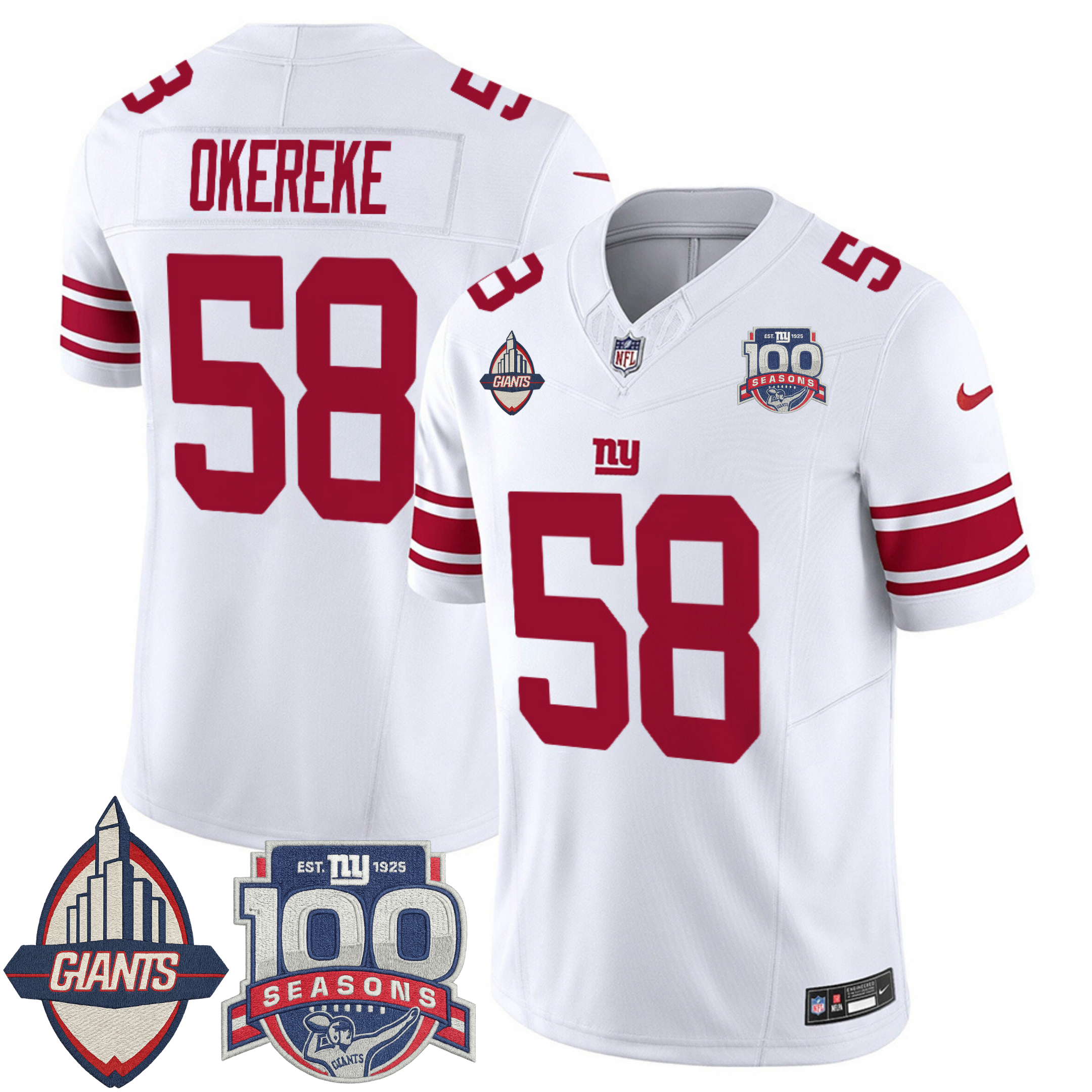 New York Giants Century Patch Commemorative Vapor Jersey – All Stitched | NFL Jersey New York Giants Century Patch Commemorative Vapor Jersey – All Stitched | NFL Jersey