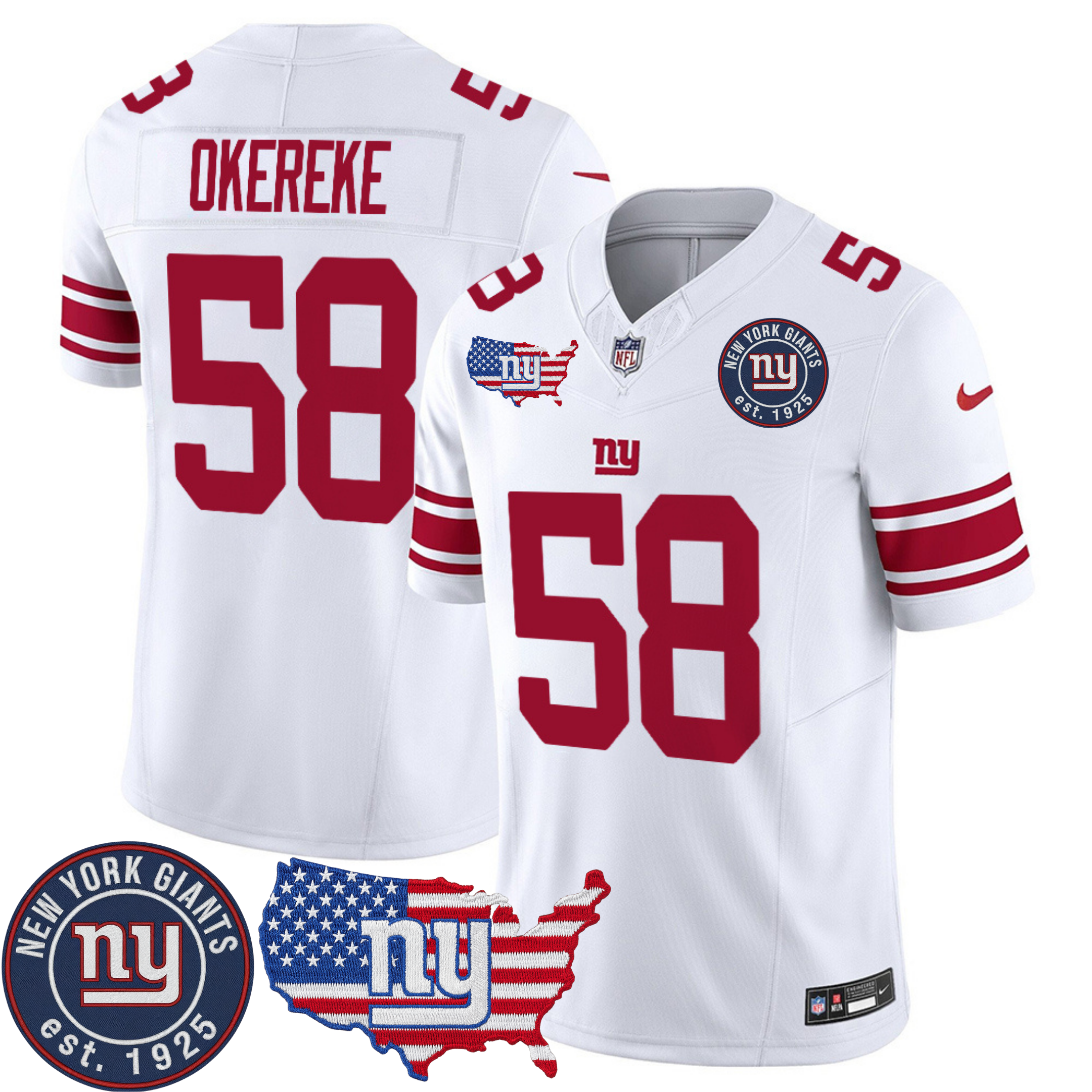 New York Giants Patch Vapor Jersey – All Stitched | NFL Jersey New York Giants Patch Vapor Jersey – All Stitched | NFL Jersey