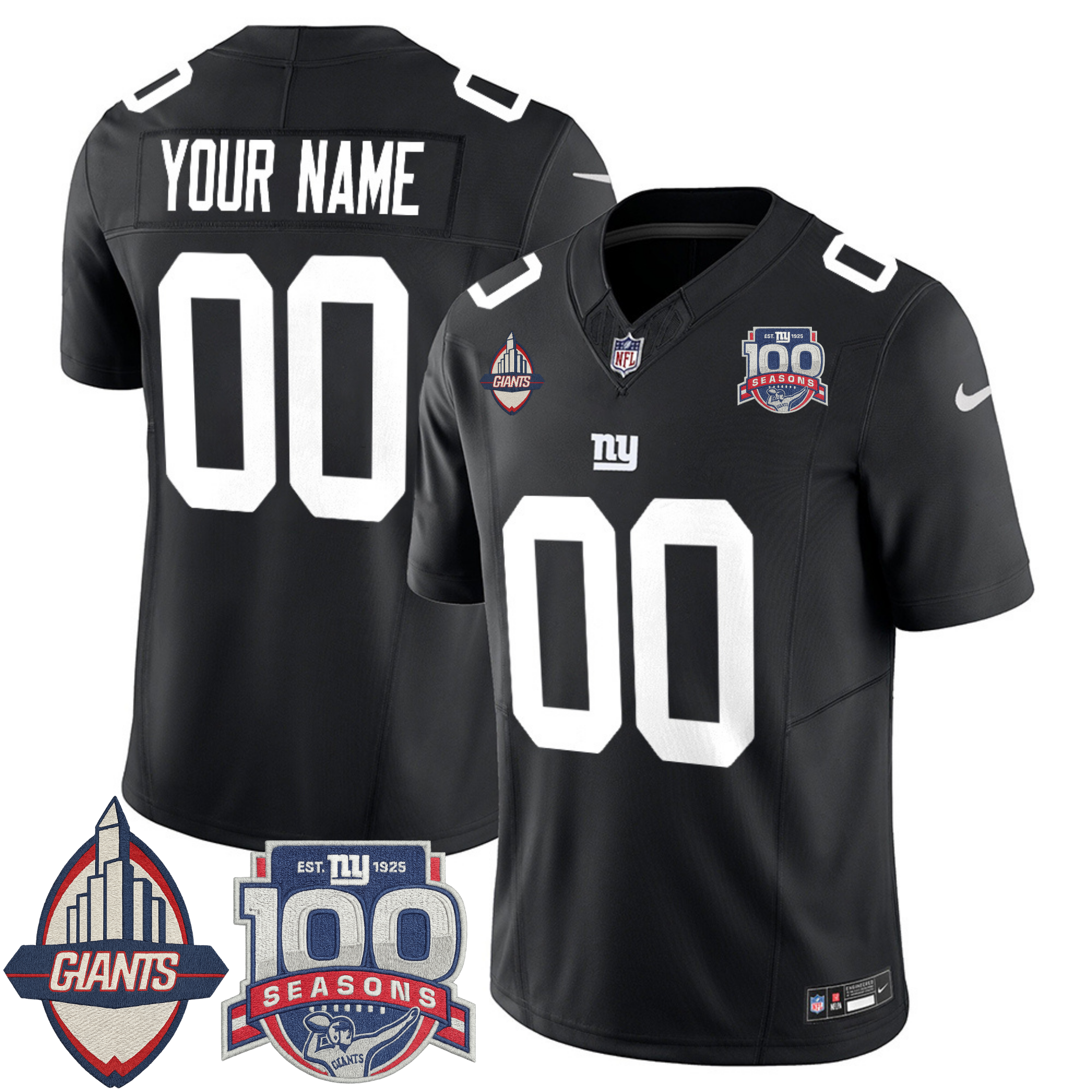 New York Giants Century Patch Commemorative Custom Vapor Jersey – All Stitched | NFL Jersey New York Giants Century Patch Commemorative Custom Vapor Jersey – All Stitched | NFL Jersey