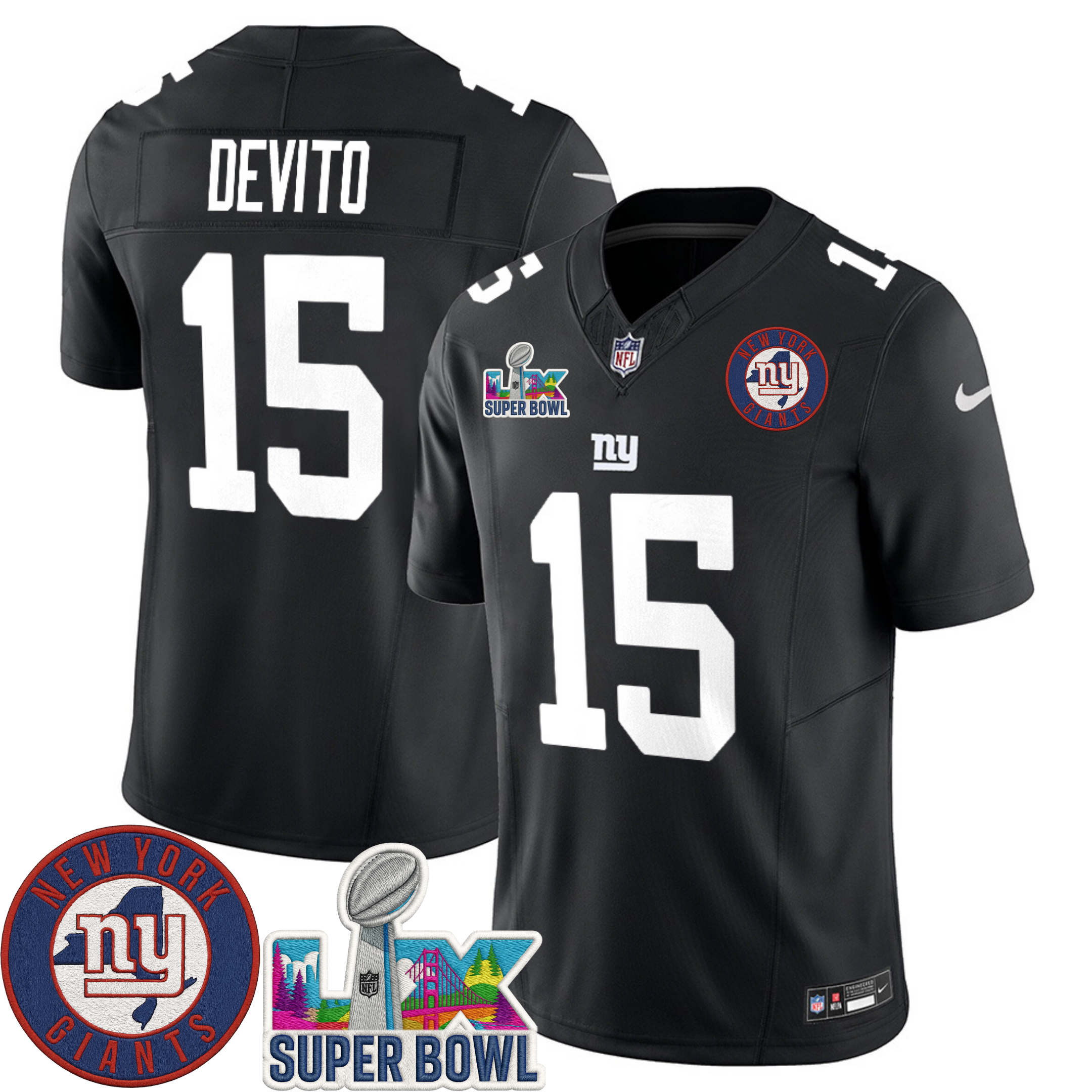 New York Giants NYG LIX Super Bowl Patch Vapor Jersey – All Stitched | NFL Jersey New York Giants NYG LIX Super Bowl Patch Vapor Jersey – All Stitched | NFL Jersey