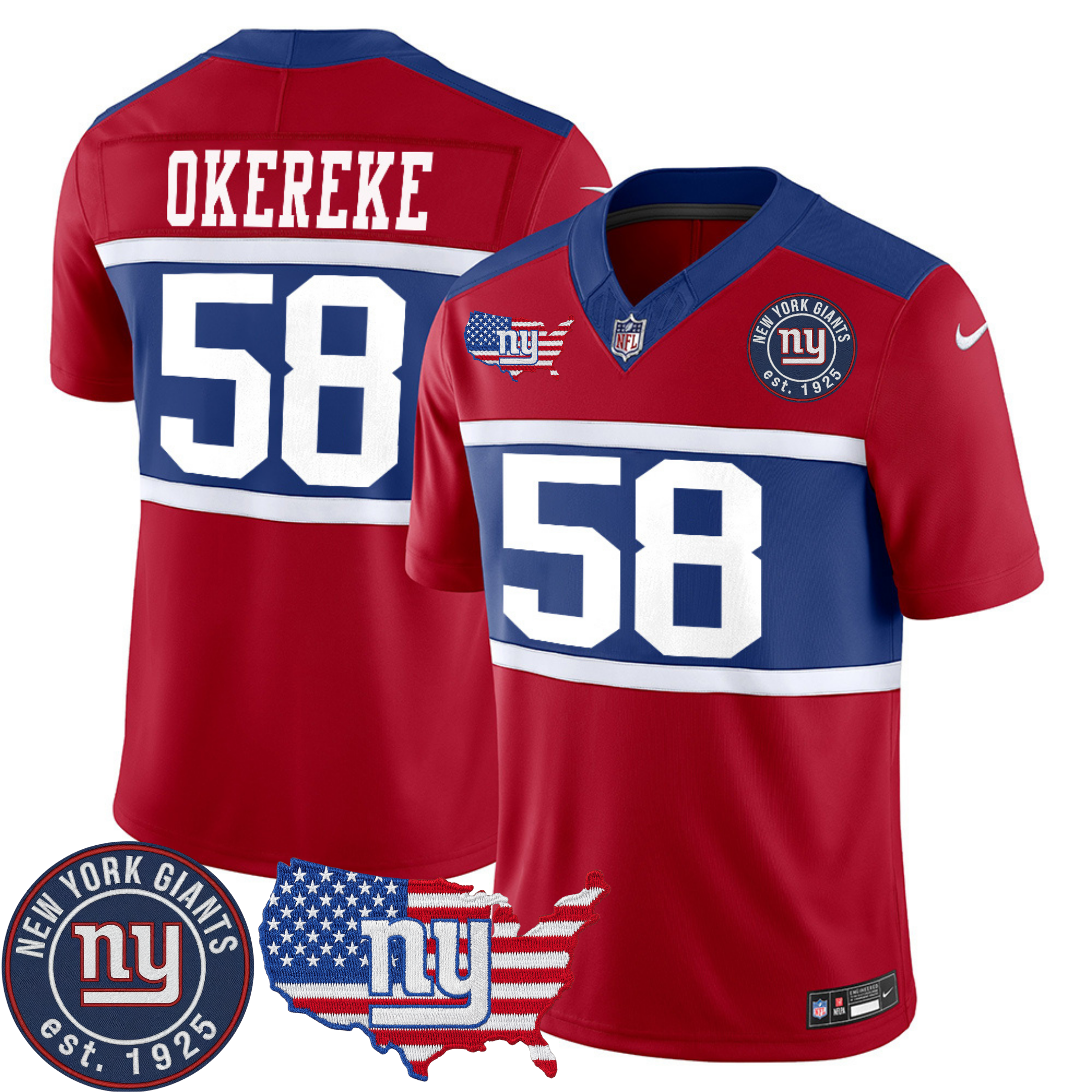 New York Giants Patch Vapor Jersey – All Stitched | NFL Jersey New York Giants Patch Vapor Jersey – All Stitched | NFL Jersey