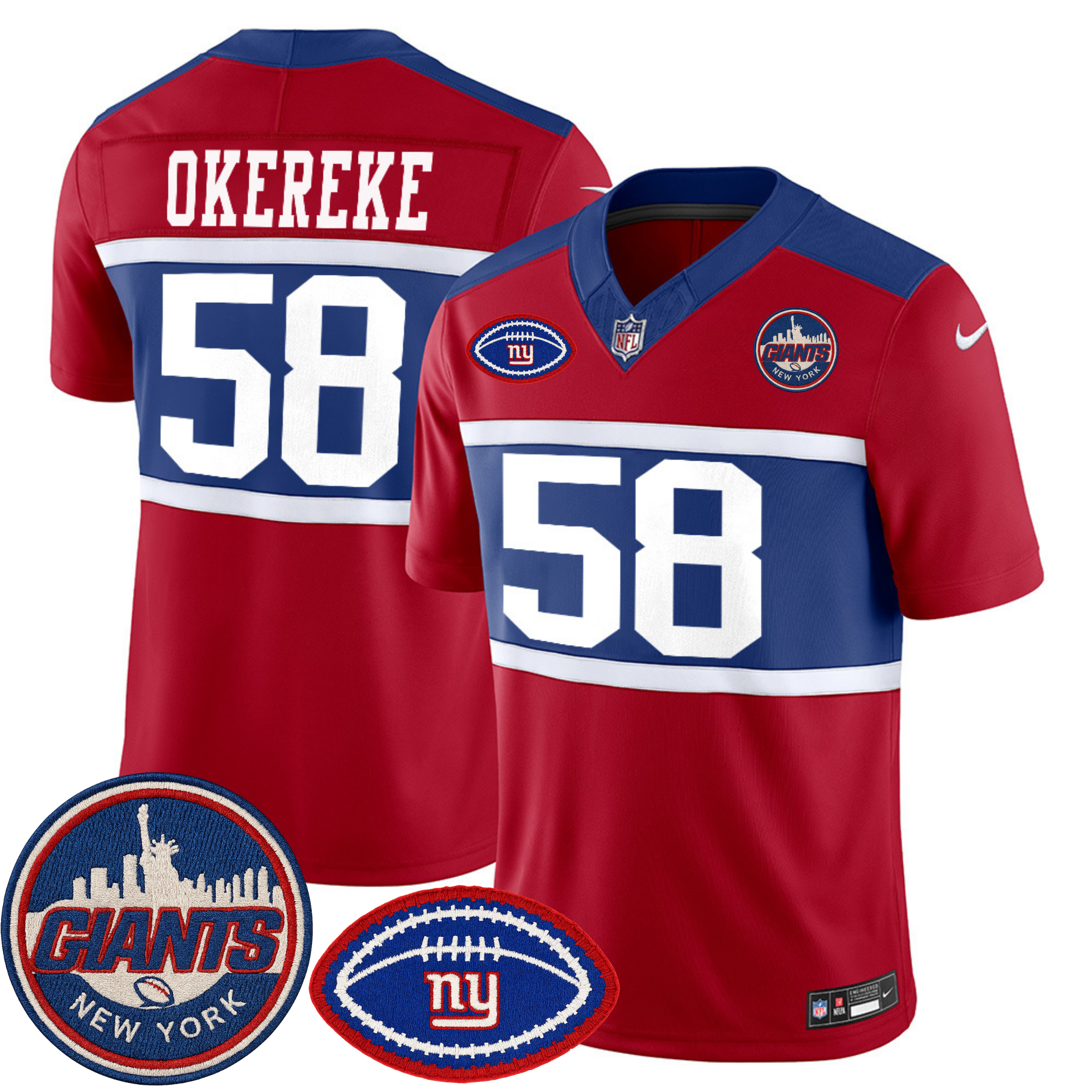New York Giants NY Patch Commemorative Vapor Jersey – All Stitched | NFL Jersey New York Giants NY Patch Commemorative Vapor Jersey – All Stitched | NFL Jersey