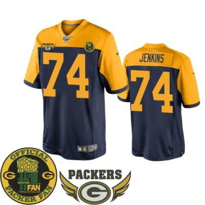 Green Bay Packers Navy 100th Season Throwback Jersey – All Stitched | NFL Jersey
