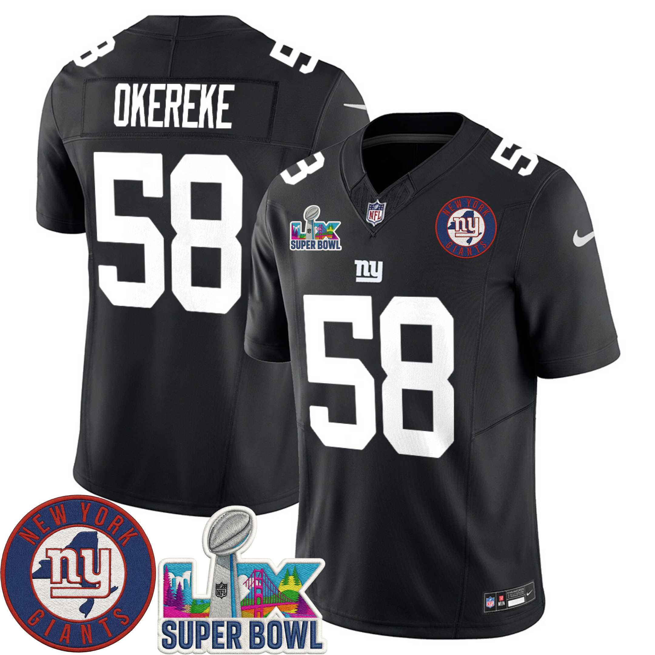New York Giants NYG LIX Super Bowl Patch Vapor Jersey – All Stitched | NFL Jersey New York Giants NYG LIX Super Bowl Patch Vapor Jersey – All Stitched | NFL Jersey