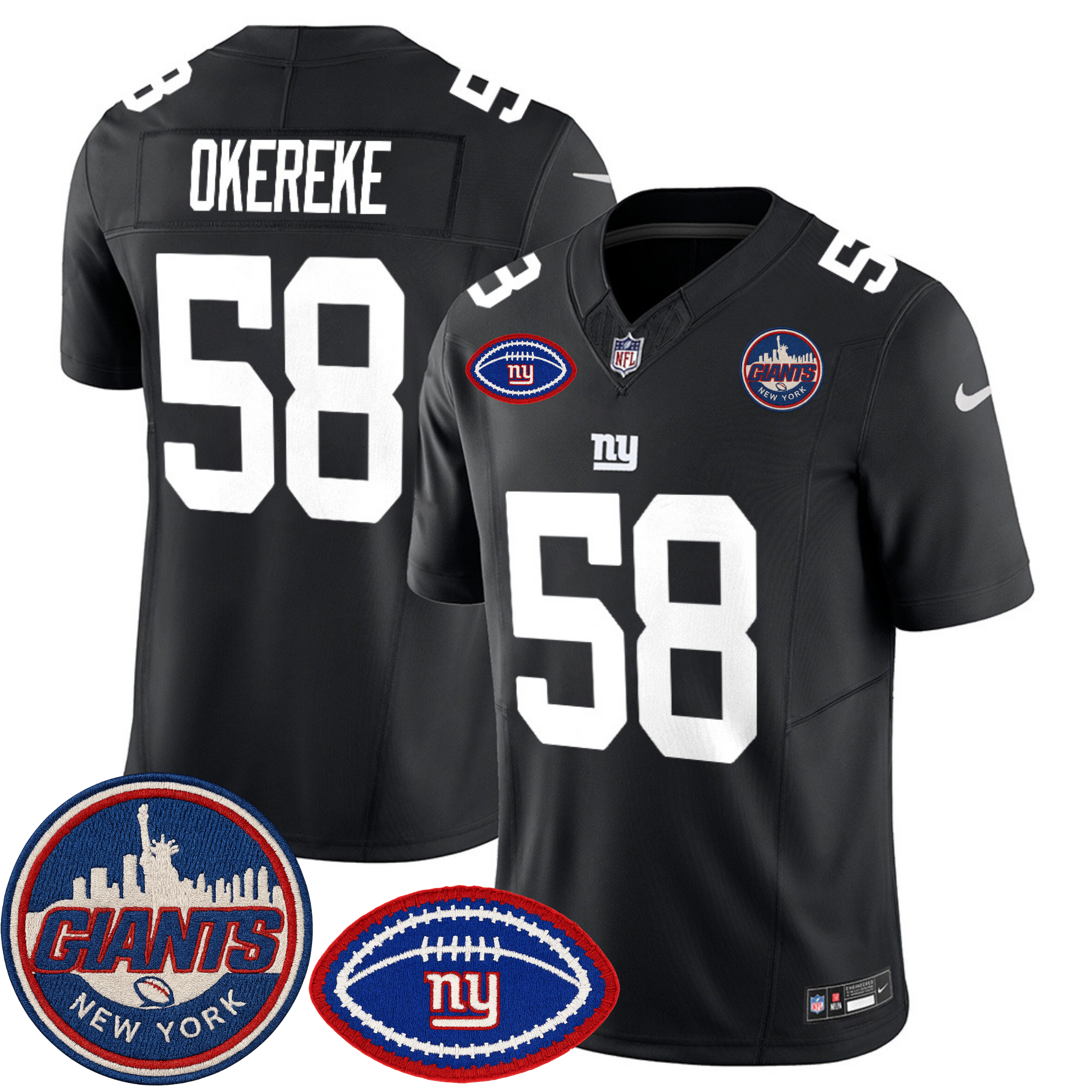 New York Giants NY Patch Commemorative Vapor Jersey – All Stitched | NFL Jersey New York Giants NY Patch Commemorative Vapor Jersey – All Stitched | NFL Jersey