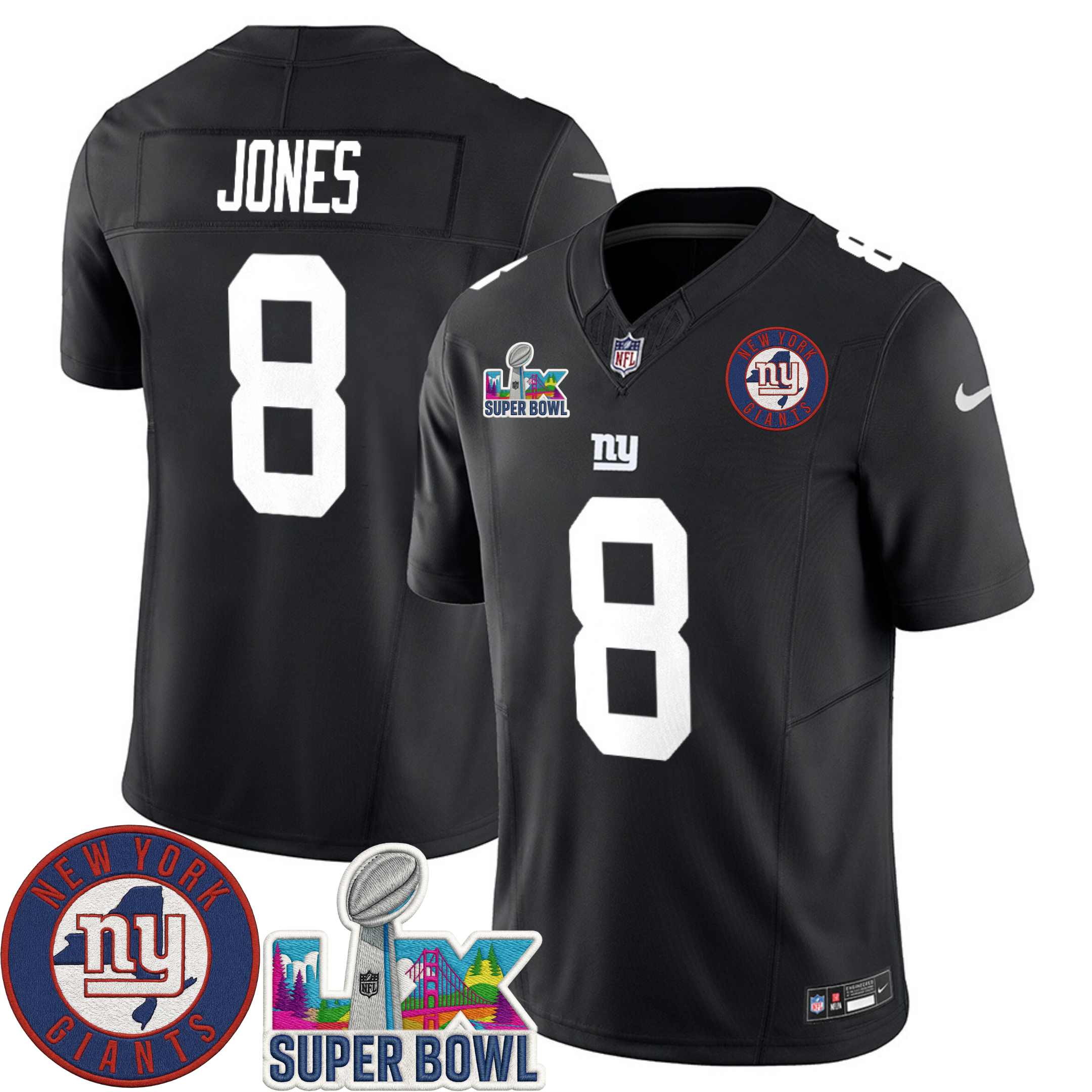 New York Giants NYG LIX Super Bowl Patch Vapor Jersey – All Stitched | NFL Jersey New York Giants NYG LIX Super Bowl Patch Vapor Jersey – All Stitched | NFL Jersey