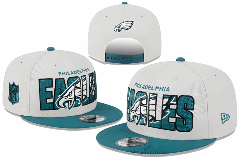 Philadelphia Eagles New Era Retro Title 9FIFTY Snapback Hat - White/Midnight Green - Limited Hat | NFL HAT