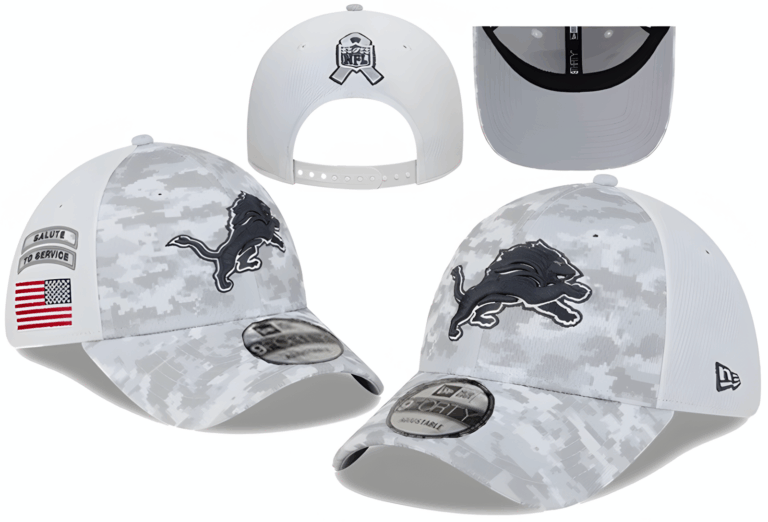 Detroit Lions New Era 2024 Salute To Service White Camo - Limited Hat | NFL HAT