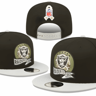 Men's Las Vegas Raiders New Era Black/Gray 2022 Salute To Service Snapback Hat - Limited Hat | NFL HAT