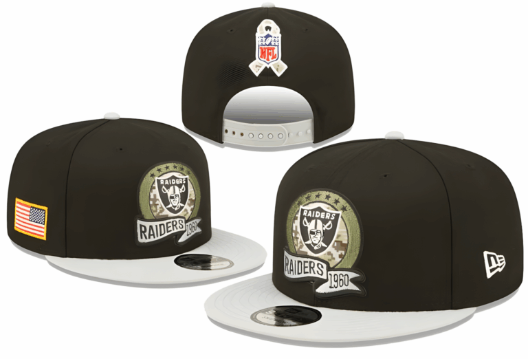Men's Las Vegas Raiders New Era Black/Gray 2022 Salute To Service Snapback Hat - Limited Hat | NFL HAT