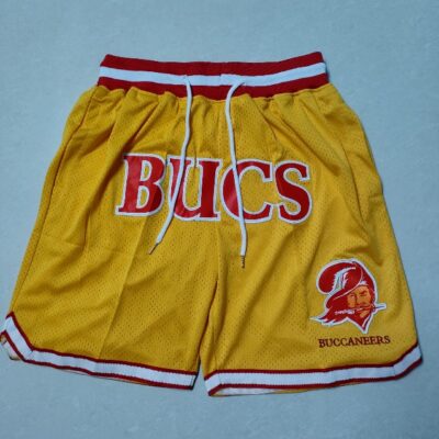Men's Mitchell & Ness Gold Tampa Bay Buccaneers Just Don Throwback Shorts - Limited Shorts | NFL Shorts