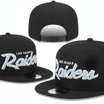 Men's Las Vegas Raiders New Era Black Main Script Snapback Hat - Limited Hat | NFL HAT