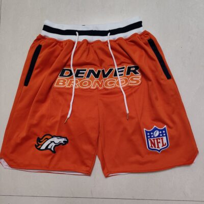 Just Don Denver Broncos Shorts Men's NFL With Pockets Orange - Limited Shorts | NFL Shorts