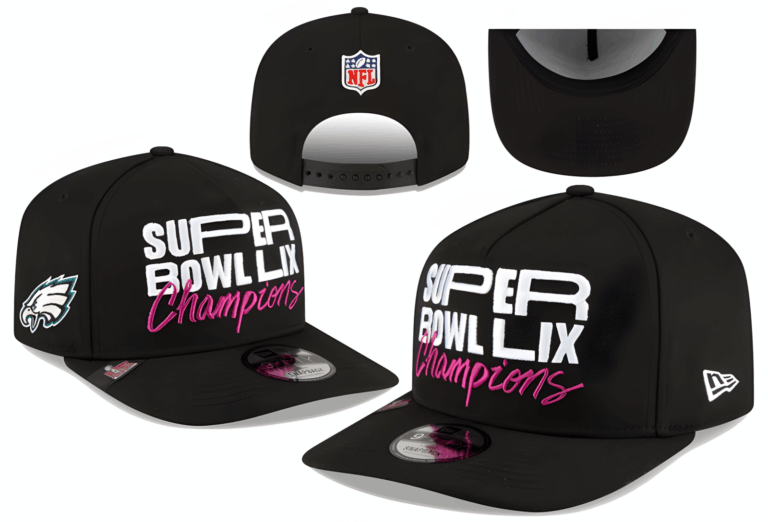 New Era Black Philadelphia Eagles Super Bowl LIX Champions Parade A-Frame Snapback Hat - Limited Hat | NFL HAT