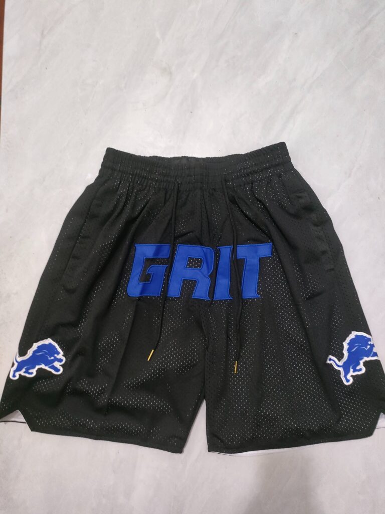 Grit Detroit lions black shorts - Limited Shorts | NFL Shorts