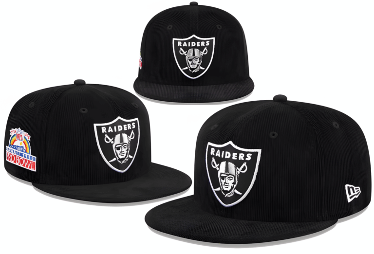 Las Vegas Raiders New Era Black Throwback Cord - Limited Hat | NFL HAT