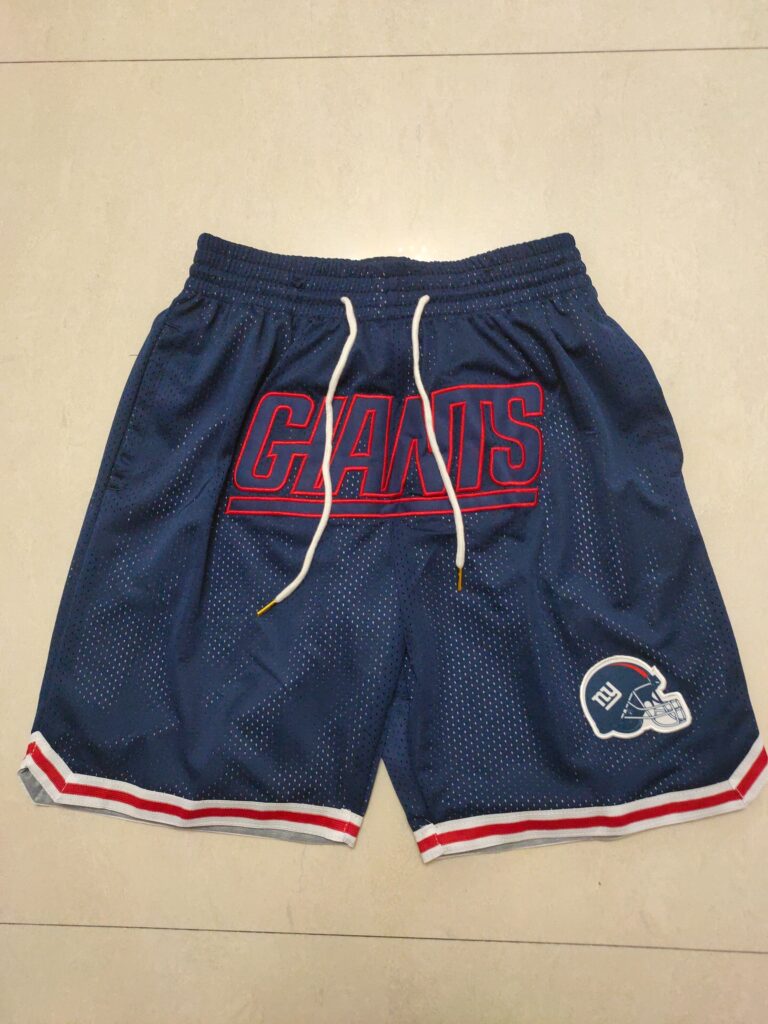 New York Giants Pockets stitched football Shorts - Limited Shorts | NFL Shorts