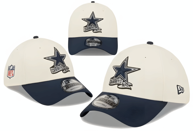 Dallas Cowboys 2022 Sideline Adjustable Hat - Cream/Navy - Limited Hat | NFL HAT