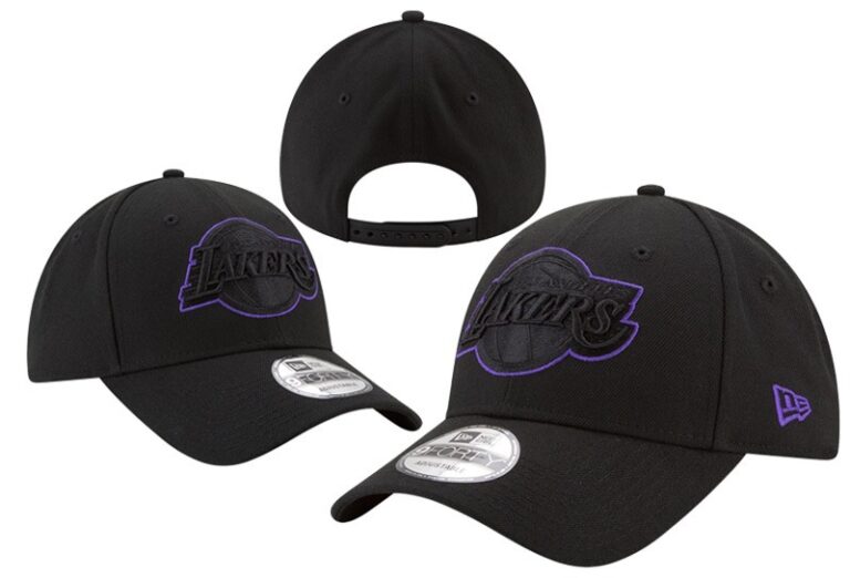 Mens Los Angeles Lakers New Era Black Adjustable Hat - Limited Hat | NBA Hat