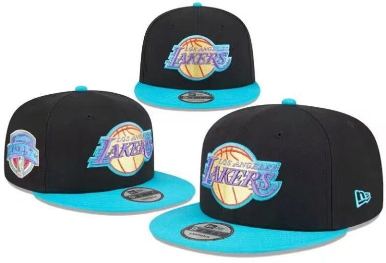 mens los angeles lakers new era black turquoise arcade scheme fitted hat - Limited Hat | NBA Hat